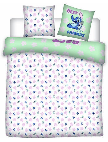 Ropa de Cama Stitch Disney 200x200 cm + 2 Fundas 65x65 cm Algodón-Poliéster
