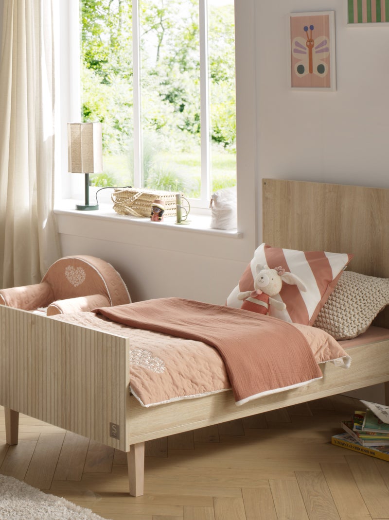 Ropa de cuna 140x70 - Little Big bed sobre patas de - SAUTHON Marrón - Kiabi