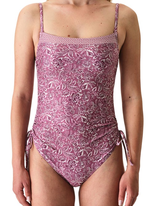 Rosa bañador sin tirantes con aro penti - Kiabi Rosa bañador sin tirantes con aro penti - Kiabi