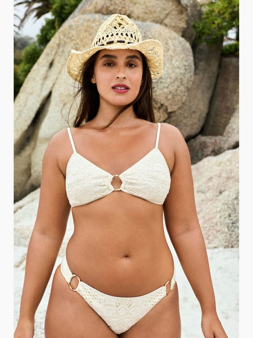 Rosaldi crochetta hot top de bikini con dibujo calado penti - Kiabi Rosaldi crochetta hot top de bikini con dibujo calado penti - Kiabi
