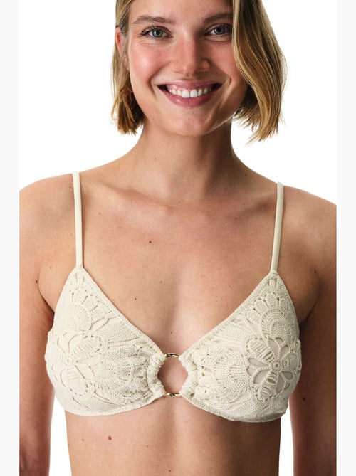 Rosaldi crochetta hot top de bikini con dibujo calado penti - Kiabi Rosaldi crochetta hot top de bikini con dibujo calado penti - Kiabi