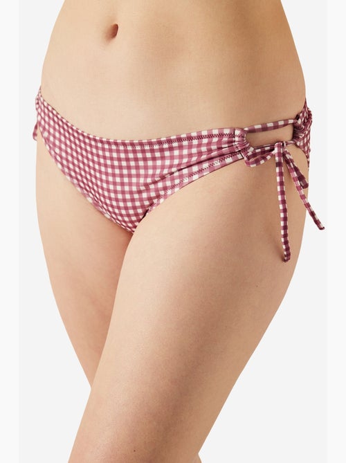 Roselake braguita de bikini con lazo lateral y cuadros penti - Kiabi Roselake braguita de bikini con lazo lateral y cuadros penti - Kiabi
