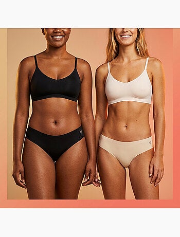 ROXY Bragas Microfibra Invisible Corte Láser pack 4