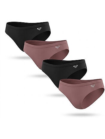 ROXY Bragas Microfibra Invisible Corte Láser pack 4