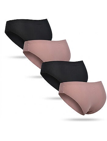 ROXY Bragas Microfibra Invisible Corte Láser pack 4
