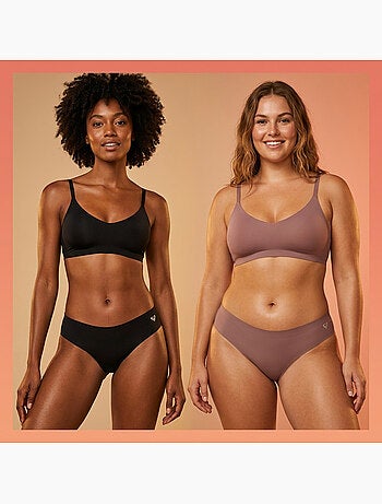 ROXY Bragas Microfibra Invisible Corte Láser pack 4
