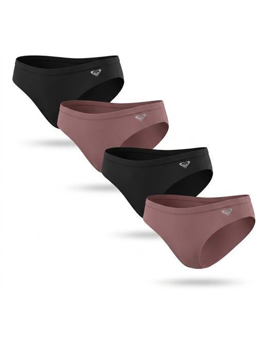 ROXY Bragas Microfibra Invisible Corte Láser pack 4 - Kiabi