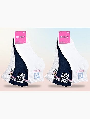 ROXY Lote de calcetines cortos Quarter – Pack de 6 pares
