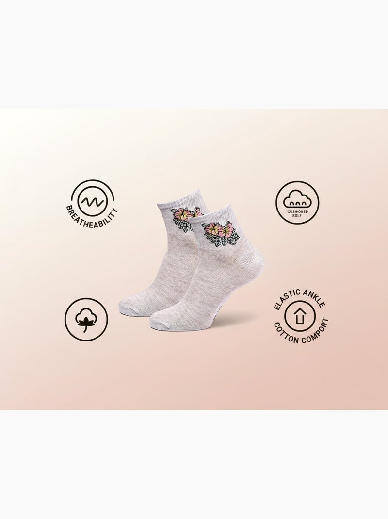 ROXY Lote de calcetines cortos Quarter – Pack de 6 pares Blanco Gris Negro - Kiabi