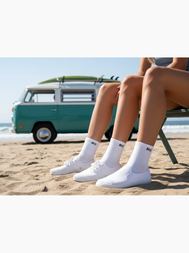 ROXY Lote de calcetines cortos Quarter – Pack de 6 pares Blanco - Kiabi