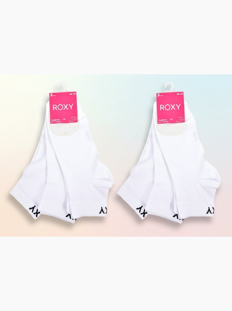 ROXY Lote de calcetines cortos Quarter – Pack de 6 pares Blanco - Kiabi