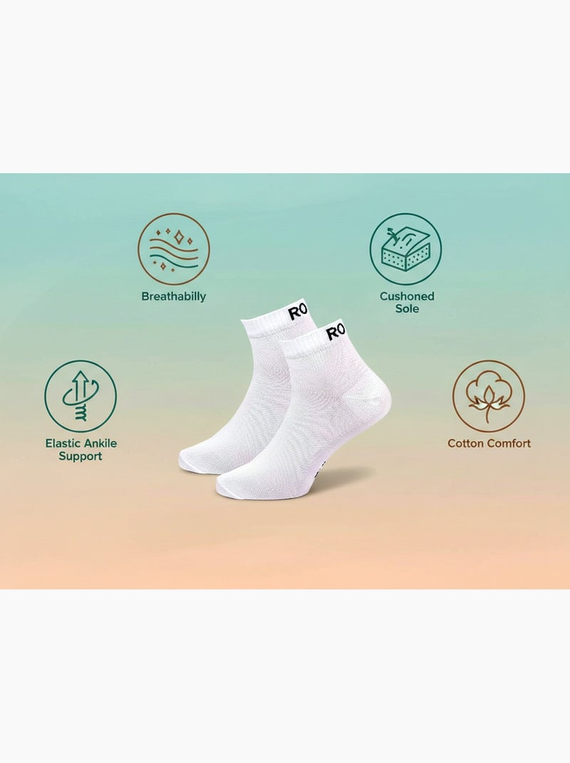 ROXY Lote de calcetines cortos Quarter – Pack de 6 pares Blanco - Kiabi