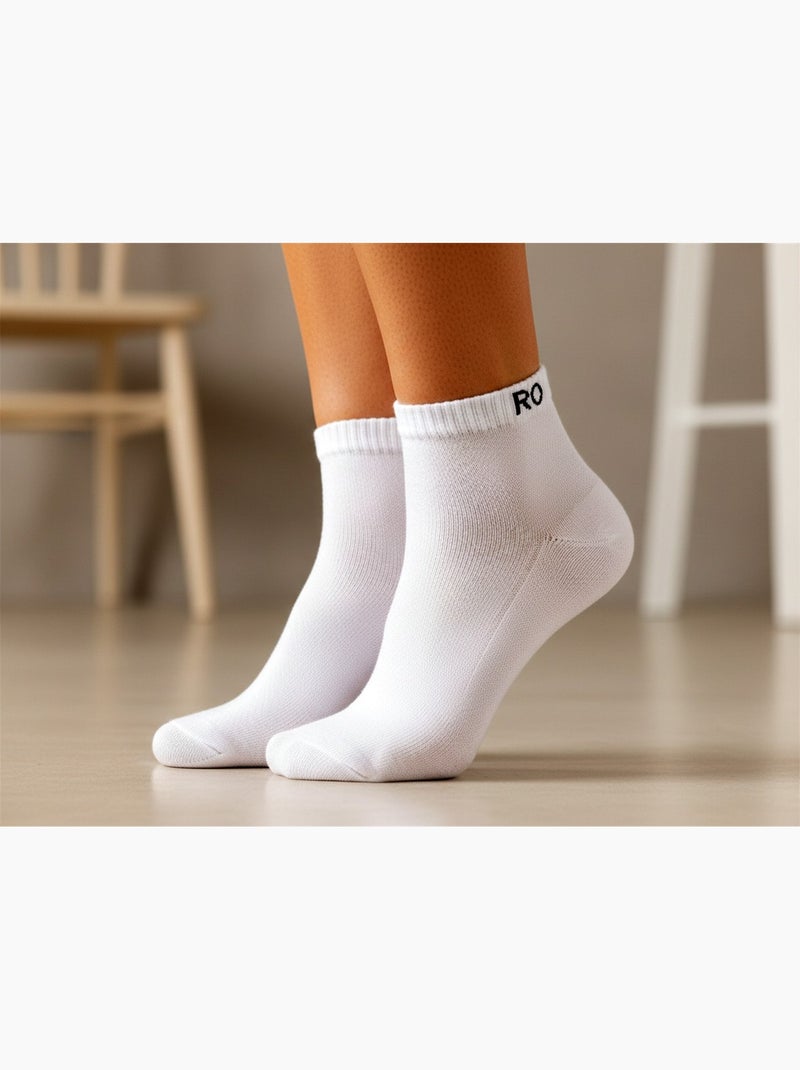 ROXY Lote de calcetines cortos Quarter – Pack de 6 pares Gris blanco negro - Kiabi