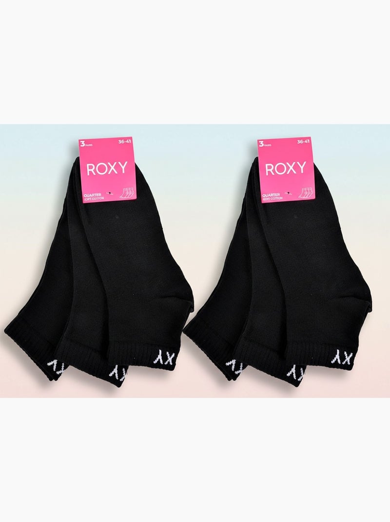 ROXY Lote de calcetines cortos Quarter – Pack de 6 pares Negro - Kiabi