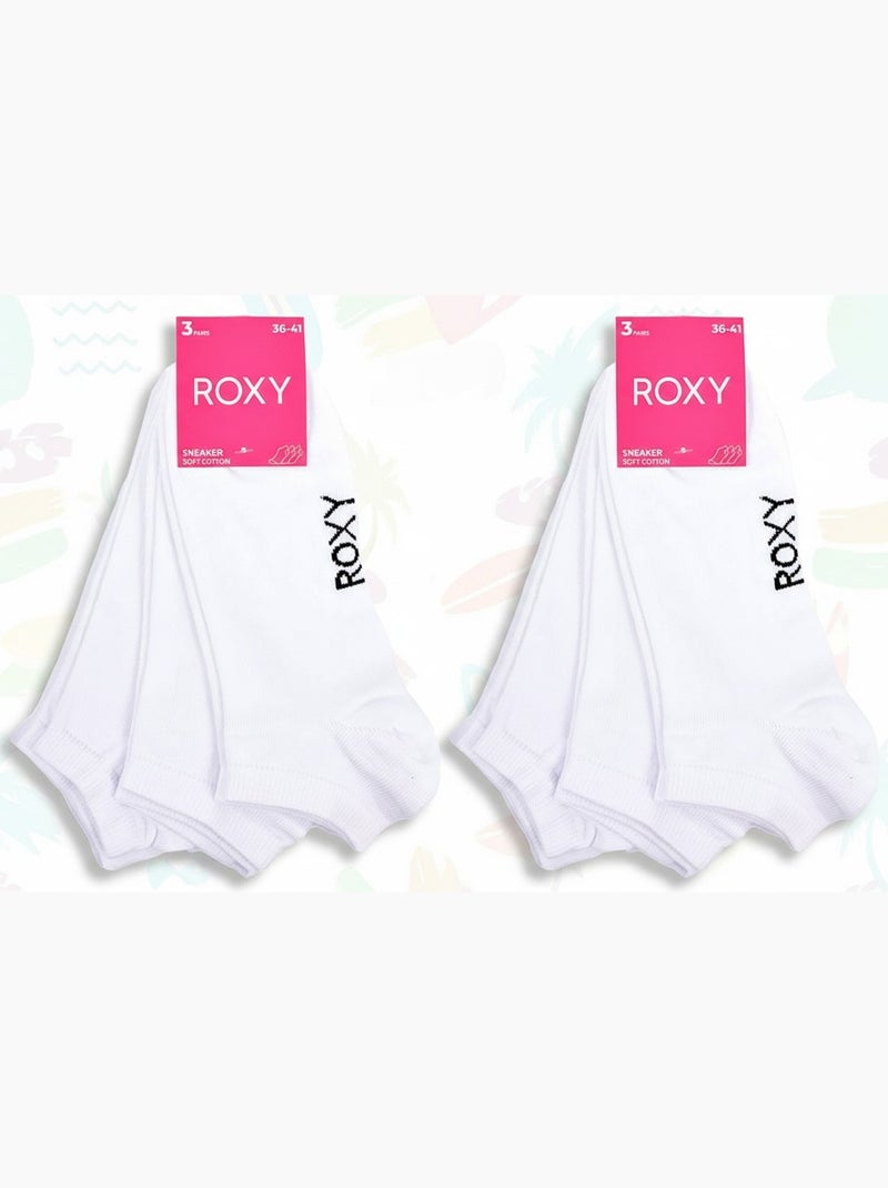 ROXY Lote de calcetines cortos Sneaker – Pack de 6 pares Blanco - Kiabi