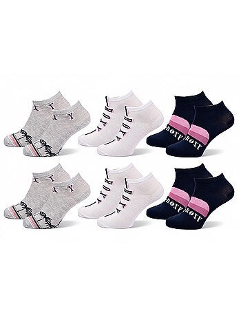 ROXY Lote de calcetines cortos Sneaker – Pack de 6 pares