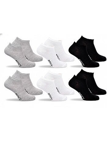 ROXY Lote de calcetines cortos Sneaker – Pack de 6 pares