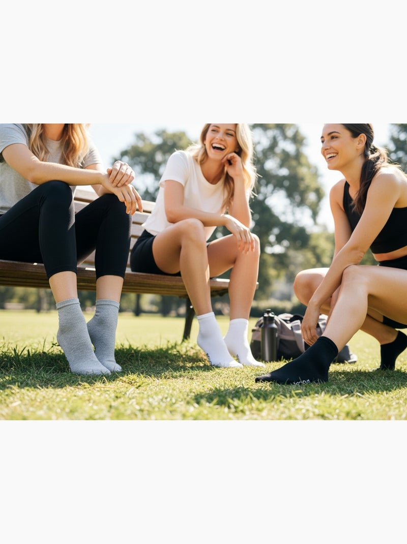 ROXY Lote de calcetines cortos Sneaker – Pack de 6 pares Gris blanco negro - Kiabi