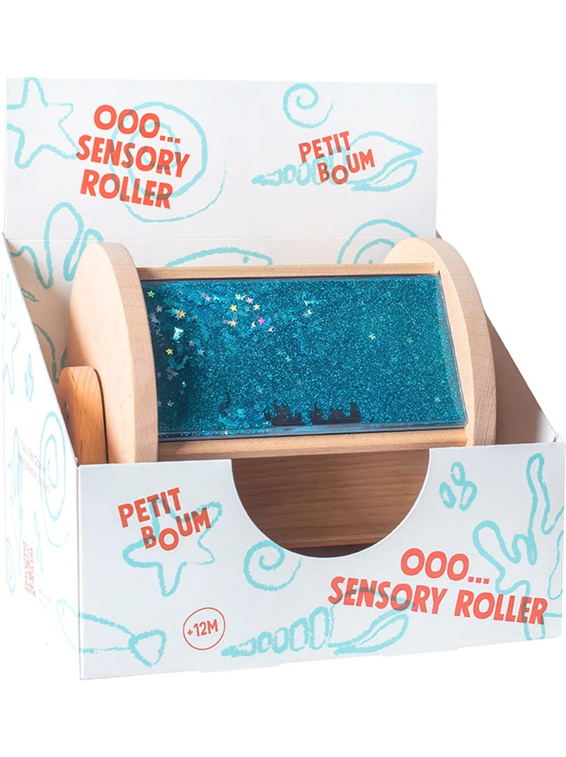 Rueda sensorial de madera para bebé | Petit Boum Azul - Kiabi