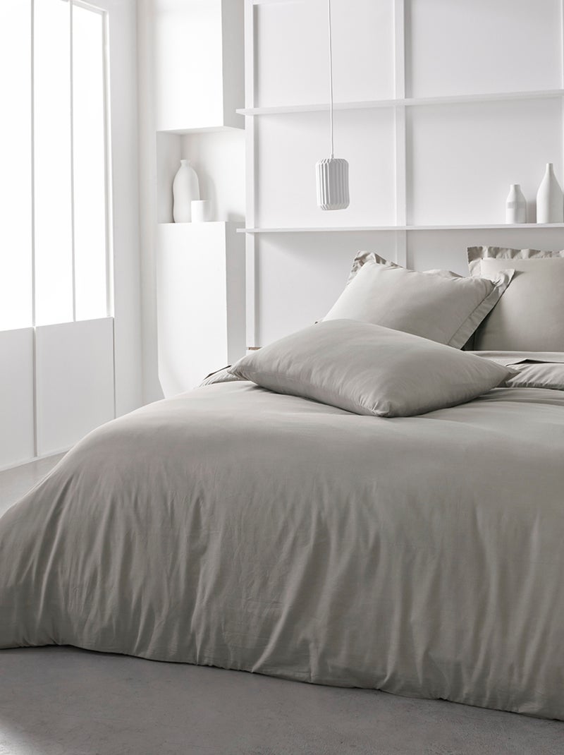 Sábana ajustable de algodón puro de alta calidad - AFIBEL Beige - Kiabi