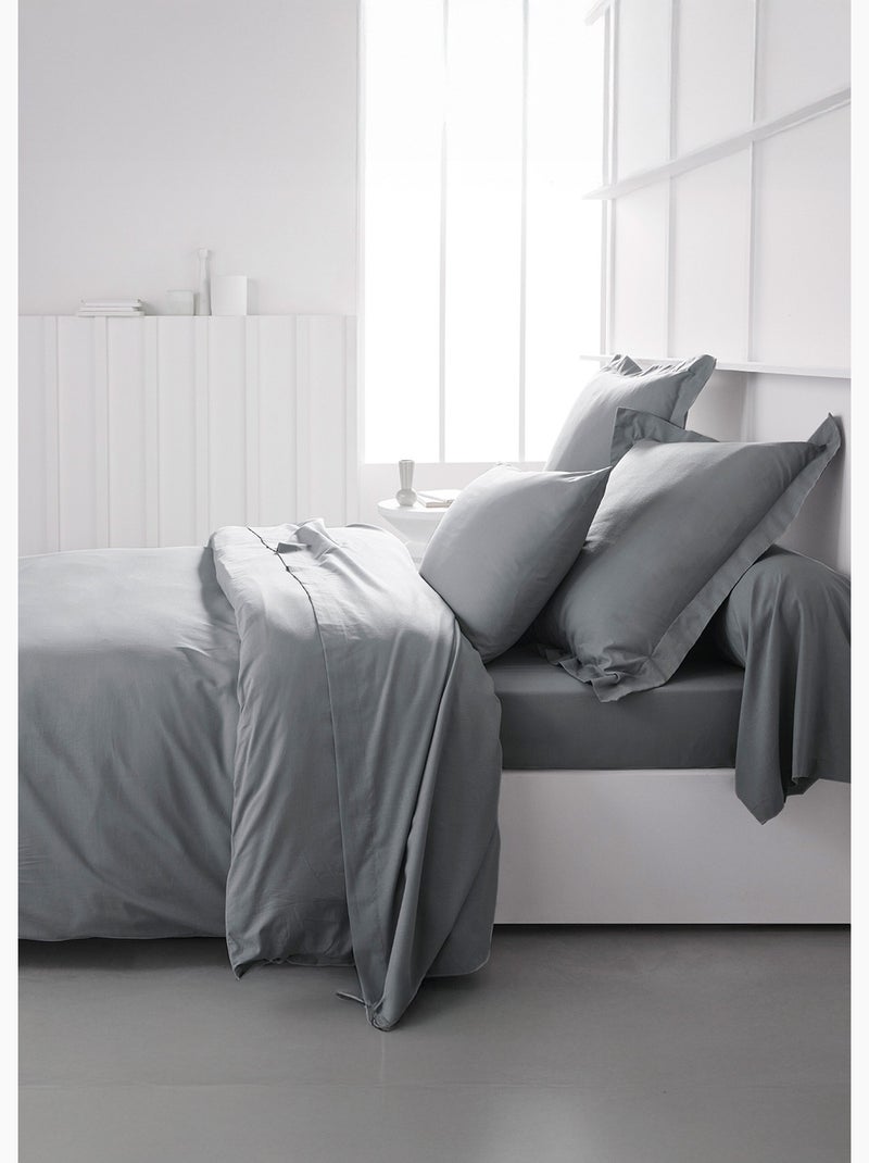 Sábana ajustable de algodón puro de alta calidad - AFIBEL Gris - Kiabi