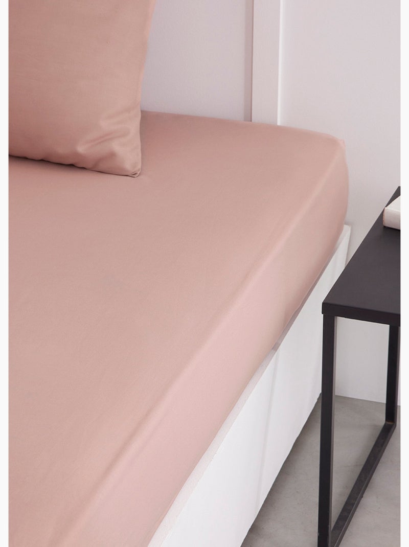 Sábana ajustable de algodón puro de alta calidad - AFIBEL Rosa - Kiabi