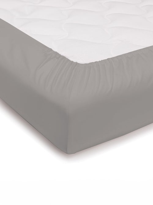 Sábana ajustable de franela de algodón con estampado floral - Kiabi
