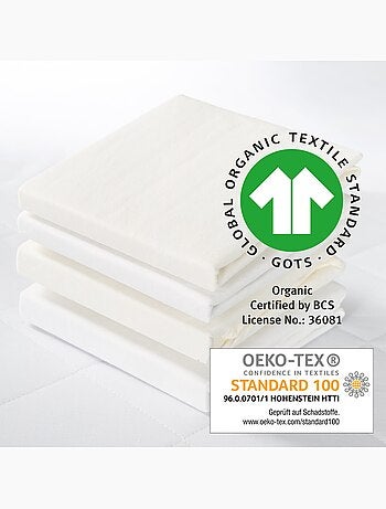 Sábana ajustable en algodón orgánico 'safe asleep®' - ROBA