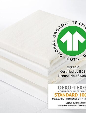 Sábana ajustable en algodón orgánico 'safe asleep®' - ROBA