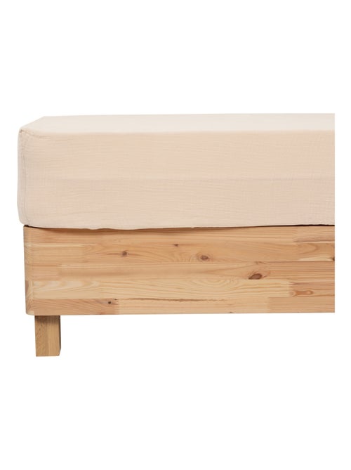 Sábana ajustable en gasa de algodón - Kiabi