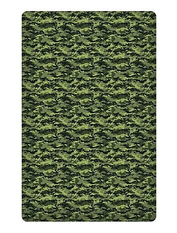 Sábana ajustable infantil estampada verde kaki