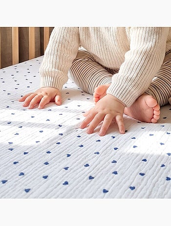 Sábana ajustable para moisés de bebé en algodón | SEVIRA KIDS
