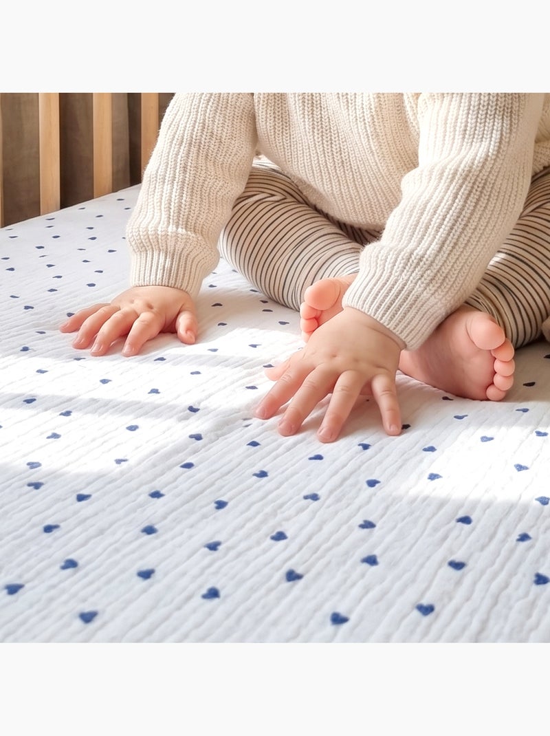 Sábana ajustable para moisés de bebé en algodón | SEVIRA KIDS Azul - Kiabi
