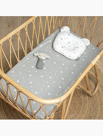 Sábana ajustable para moisés de bebé en algodón | SEVIRA KIDS