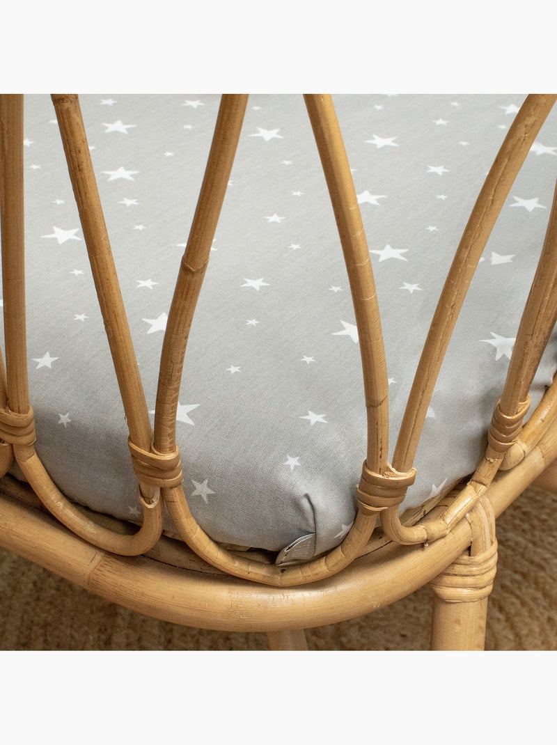 Sábana ajustable para moisés de bebé en algodón | SEVIRA KIDS Gris blanco - Kiabi