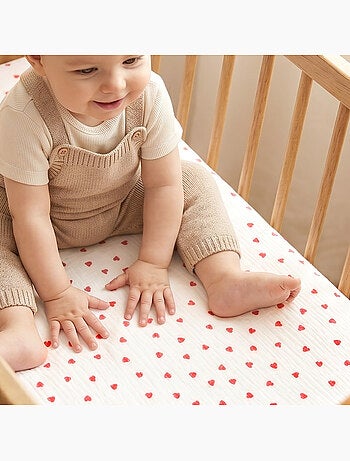Sábana ajustable para moisés de bebé en algodón | SEVIRA KIDS