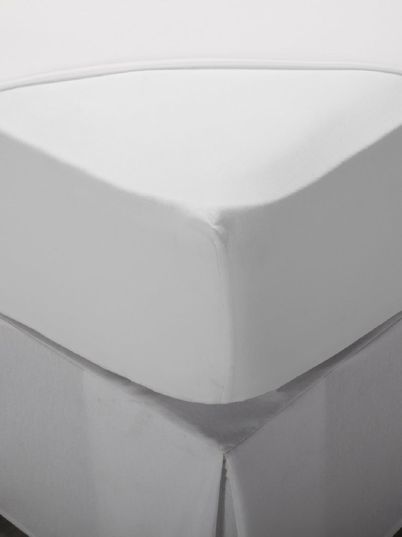 Sábana bajera 100% algodón - HOME -Ajustable - Transpirable Blanco - Kiabi