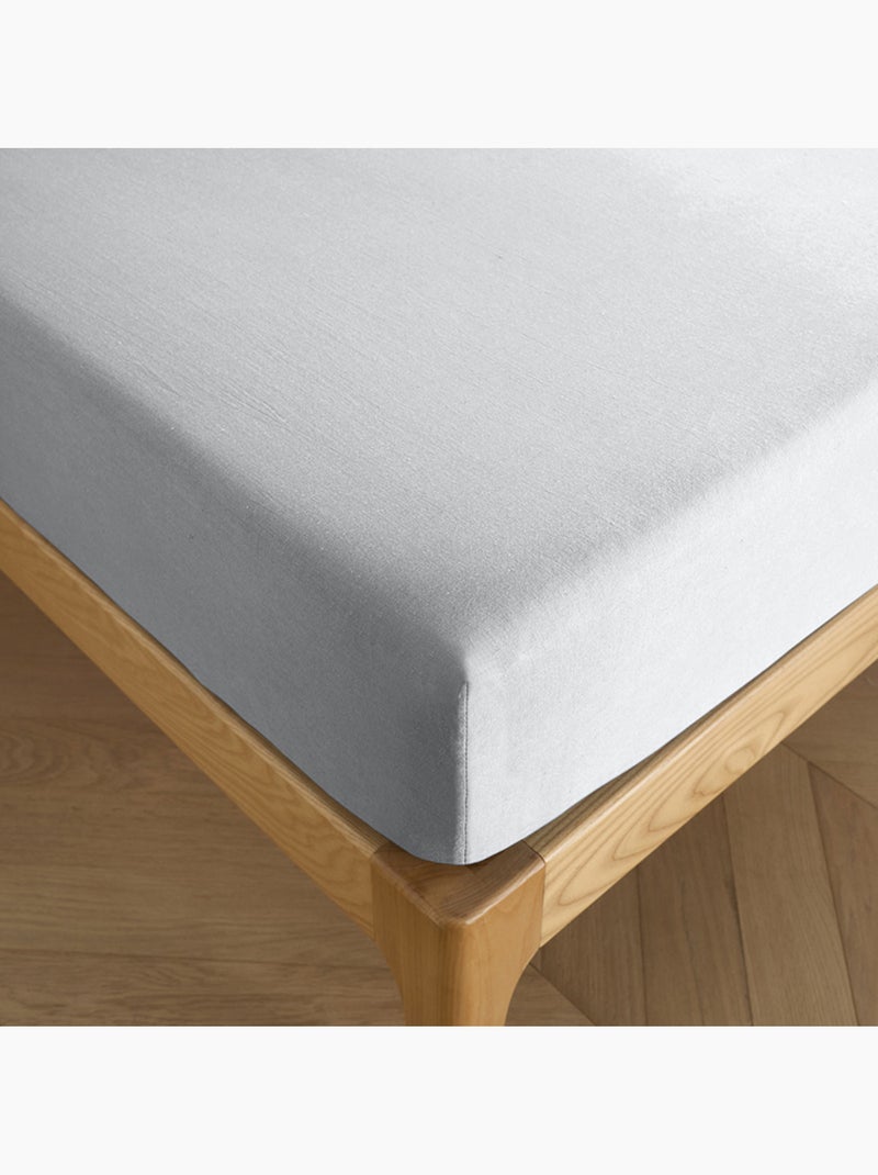 Sábana bajera – 100% algodón 57 hilos/cm² Gris claro - Kiabi