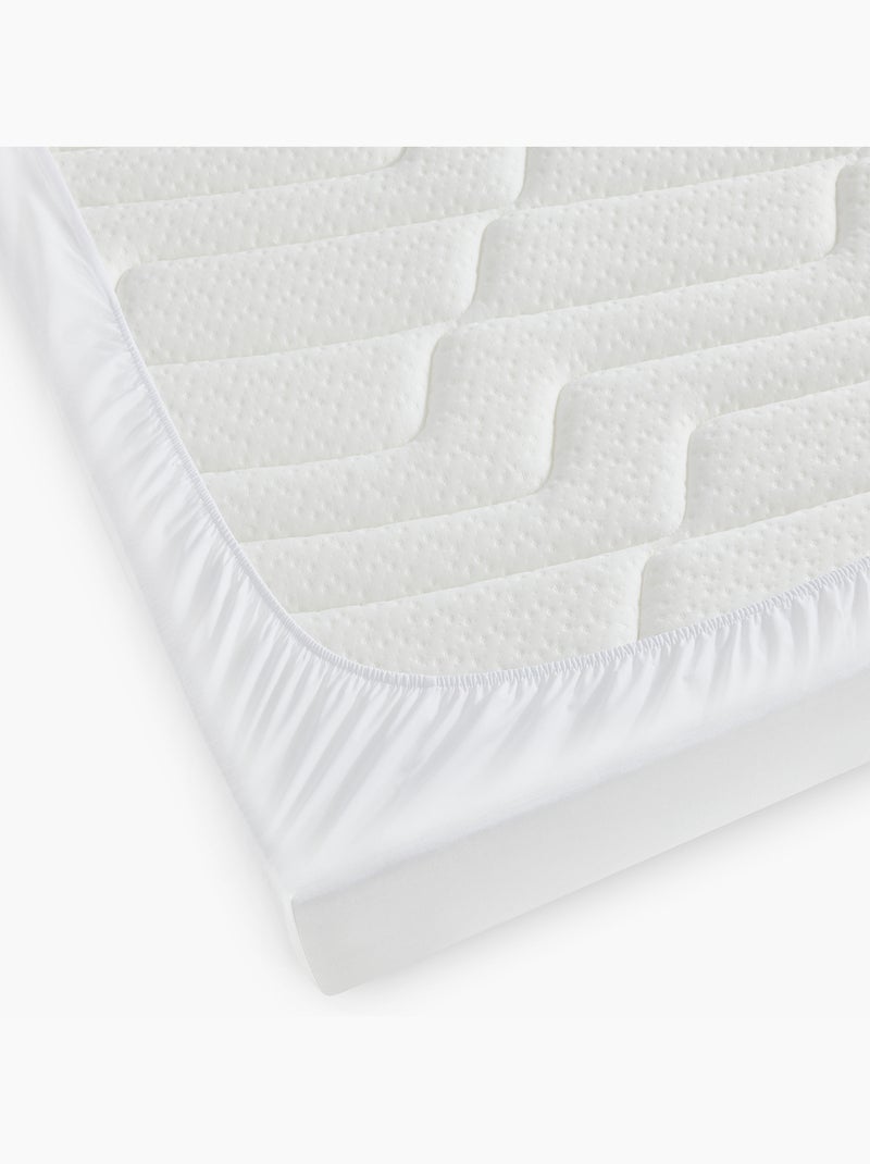 Sábana bajera 100% algodón percal - HOME -Extrasuave Blanco - Kiabi