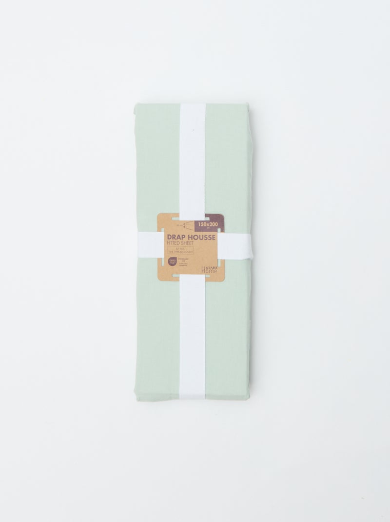 Sábana bajera (150x200cm) de algodón AZUL - Kiabi