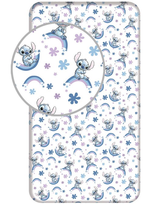 Sábana bajera 90 cm x 200 cm 100% algodón estampada lilo y stitch jerry fabrics - Kiabi Sábana bajera 90 cm x 200 cm 100% algodón estampada lilo y stitch jerry fabrics - Kiabi