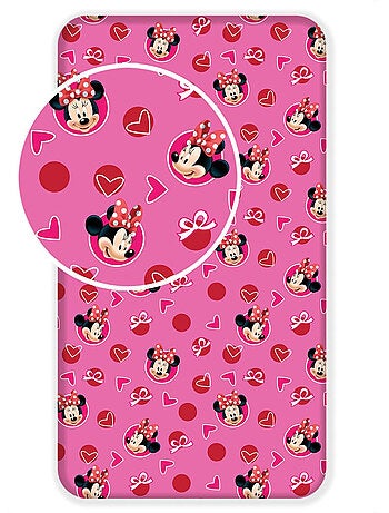 Sábana bajera 90 cm x 200 cm 100% algodón estampada minnie disney