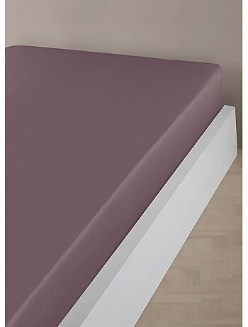 Sábana bajera 90x190 cm satén de algodón saúco