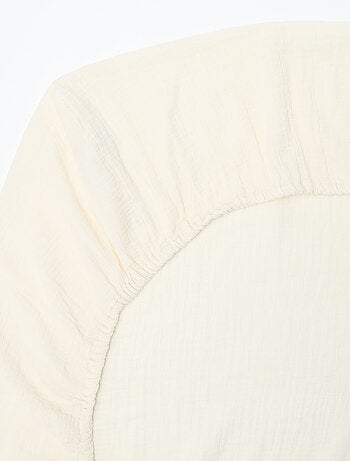 Sábana bajera individual (70 x 140 cm) de doble gasa de algodón - Kiabi Home