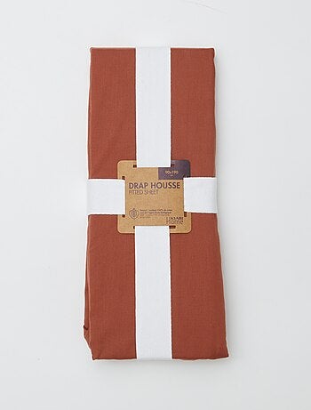 Sábana bajera ajustable 1 persona (90x190) de algodón - Kiabi Home