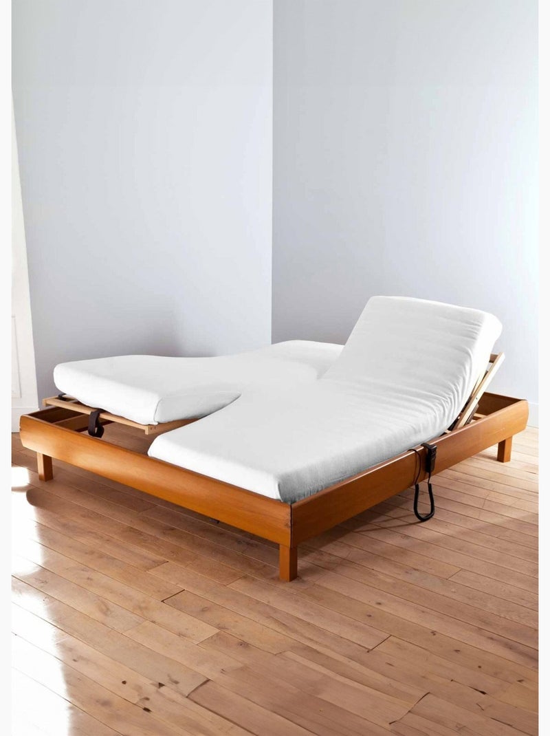 Sábana bajera ajustable doble para cama articulada - AFIBEL Azul - Kiabi