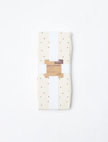 Sábana bajera ajustable individual (140x200) de algodón - Kiabi Home