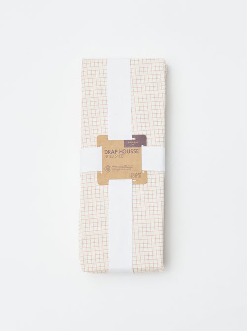 Sábana bajera ajustable individual (140x200) de algodón - Kiabi Home - Kiabi