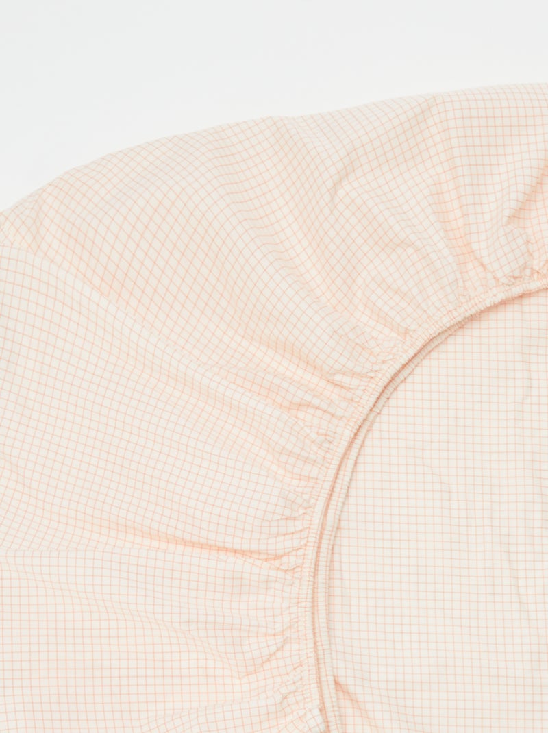 Sábana bajera ajustable individual (140x200) de algodón - Kiabi Home BLANCO - Kiabi