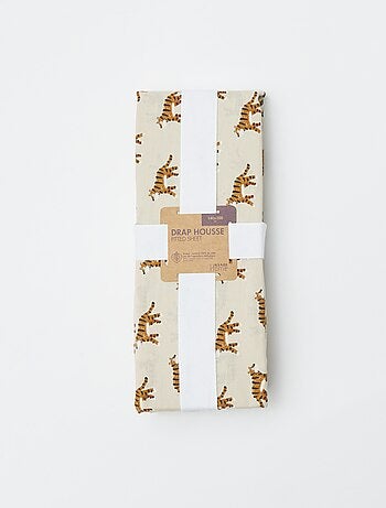 Sábana bajera ajustable individual (140x200) de algodón - Kiabi Home